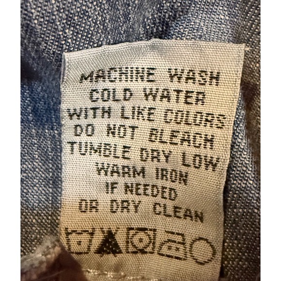 Velvet Heart Women Medium Blue Button Down Front Belted Chambray Shirt Dress - Picture 7 of 12